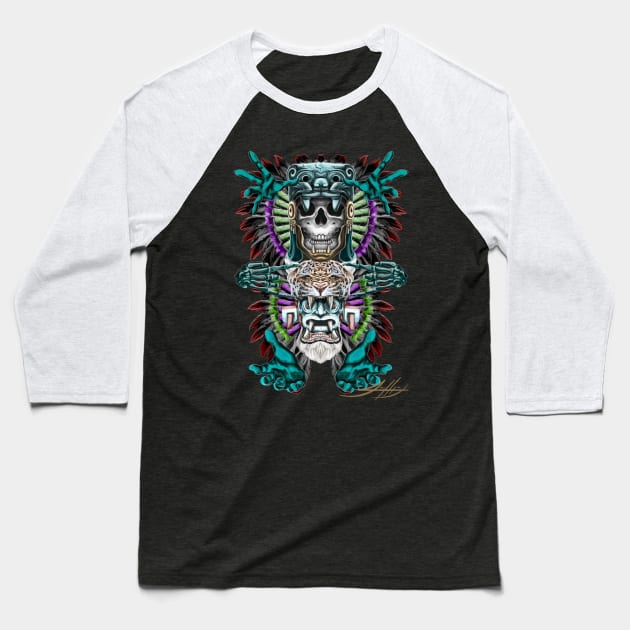 Aztec warriors Baseball T-Shirt by Jeffmore